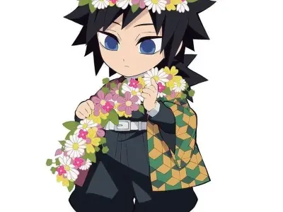 BST ảnh chibi Giyu siêu dễ thương cho fan Kimetsu no Yaiba