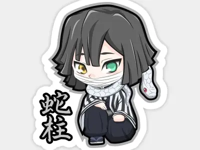 Ảnh chibi Obanai dễ thương dành cho fan anime Demon Slayer