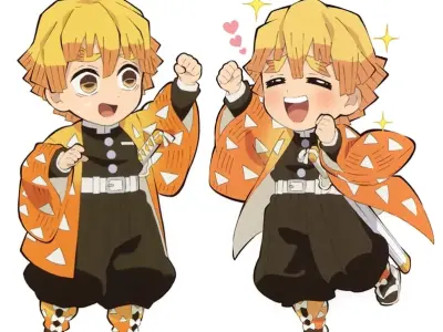 Hình ảnh chibi Zenitsu cực đẹp cho fan Kimetsu no Yaiba