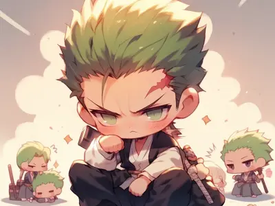 Tổng hợp ảnh chibi Zoro dễ thương dành cho fan One Piece