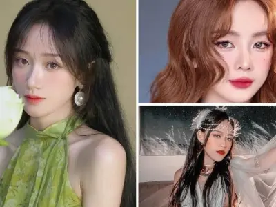 Gái xinh tóc dài trẻ trung trong phong cách hiện đại