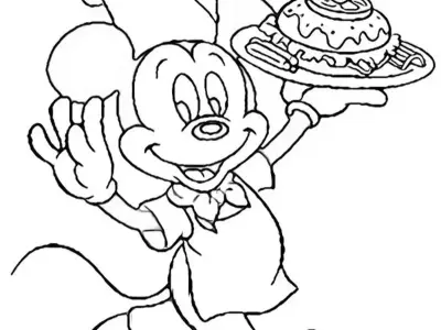 Kho tranh tô màu Chuột Mickey đáng yêu giúp bé học mà chơi
