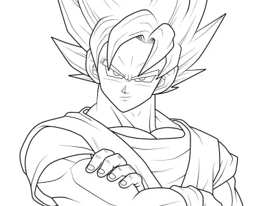 Tranh tô màu Songoku hấp dẫn nhất cho các fan Dragon Ball