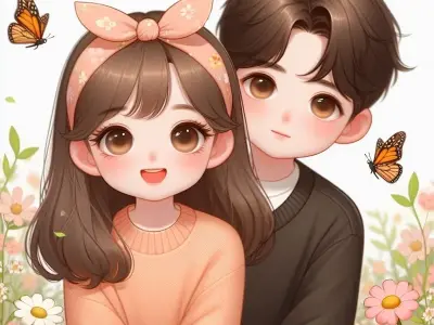 Những ảnh avatar đôi chibi cute ngọt ngào dễ thương