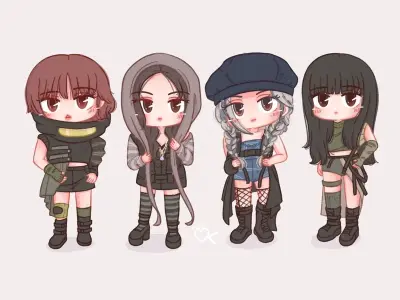 Bộ sưu tập ảnh chibi Blackpink siêu dễ thương và ấn tượng