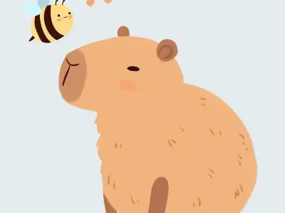 Bộ sưu tập ảnh capybara chibi dễ thương và đáng yêu