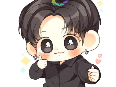 Tổng hợp ảnh chibi Jungkook phong cách hoạt hình độc đáo