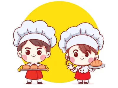 Bộ sưu tập ảnh đầu bếp chibi đáng yêu cho fan ẩm thực
