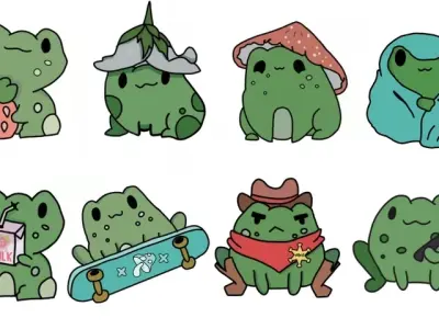 Bộ ảnh ếch chibi đẹp, dễ thương và cực kỳ ngộ nghĩnh