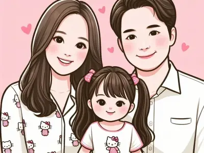 Bộ sưu tập hình ảnh gia đình chibi cực cute và ngộ nghĩnh