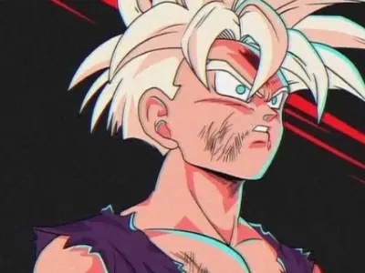 Ảnh Gohan vô cực với ánh hào quang quyền năng rực rỡ
