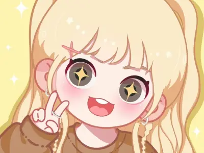 Hình ảnh nữ chibi cute phong cách ngọt ngào đáng yêu