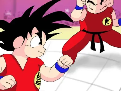 Hình ảnh Krillin và các nhân vật Dragon Ball đầy cảm xúc