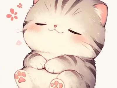 Bộ sưu tập hình ảnh mèo chibi dễ thương siêu đáng yêu