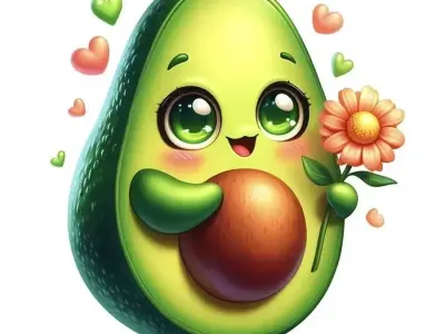 Tổng hợp ảnh quả bơ chibi ngộ nghĩnh, siêu dễ thương