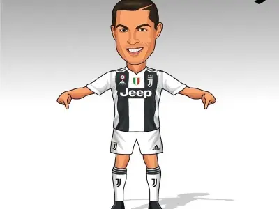 Xem ngay ảnh Ronaldo chibi cực ngộ nghĩnh và sống động