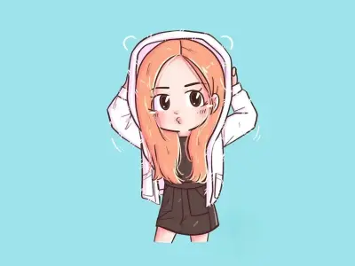 Ảnh chibi Rosé siêu dễ thương, biểu cảm sinh động đáng yêu
