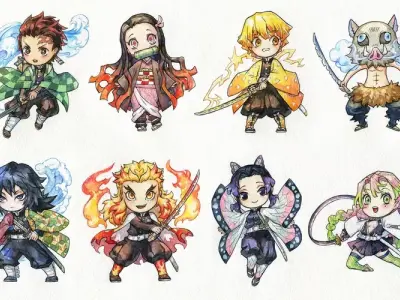 Bộ sưu tập ảnh thanh gươm diệt quỷ chibi siêu dễ thương