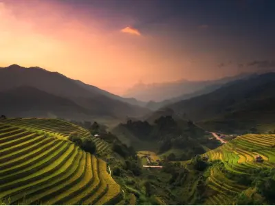 Ảnh tranh phong cảnh ruộng bậc thang đẹp mê hoặc lòng người