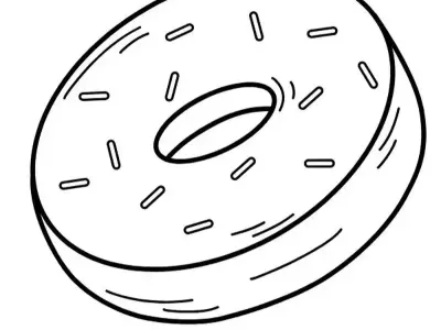 Tranh tô màu bánh donut đẹp và sáng tạo cho trẻ em