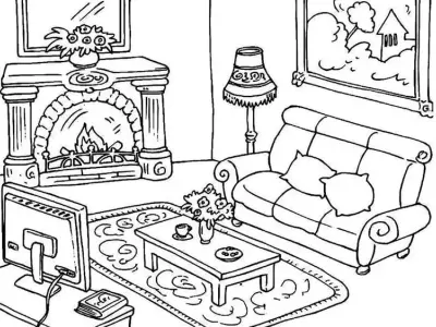 Thỏa sức sáng tạo với tranh tô màu cái ghế sofa đầy màu sắc