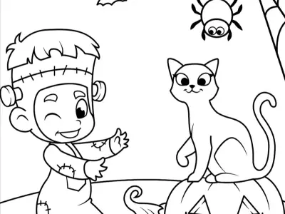 Bộ tranh tô màu halloween ma quái giúp bé thỏa sức sáng tạo