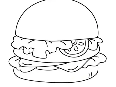 Khám phá tranh tô màu hamburger độc đáo cho mọi lứa tuổi