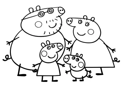 Bộ tranh tô màu Heo Peppa sống động cho trẻ em yêu thích