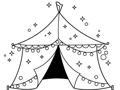 Tranh tô màu lều trại độc đáo giúp bé phát triển sáng tạo