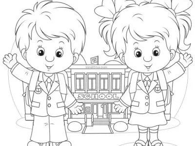 Tranh tô màu trường mầm non kích thích sáng tạo cho trẻ em
