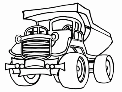 Bộ sưu tập 30 tranh tô màu ô tô tải đa dạng giúp bé phát triển tư duy sáng tạo