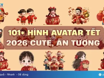 Bộ sưu tập avatar chibi nữ cute tết ngộ nghĩnh đáng yêu nhất 2026