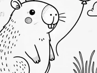 Tổng hợp 40 hình vẽ capybara chibi siêu cute ngộ nghĩnh nhất 2026