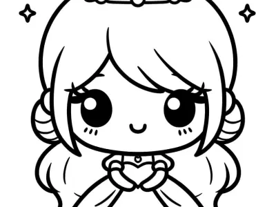 Tổng hợp bộ tranh tô màu công chúa anime đẹp nhất cho bé yêu