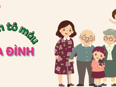 Tổng hợp tranh tô màu gia đình có ông bà ý nghĩa nhất cho bé