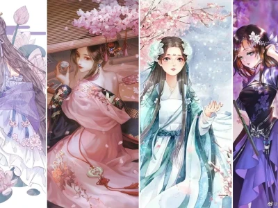 Ảnh avatar anime girl phong cách cổ trang đẹp lung linh